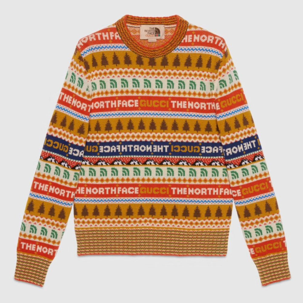 Gucci x North Face Fair Isle Jacquard Sweater